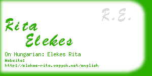 rita elekes business card